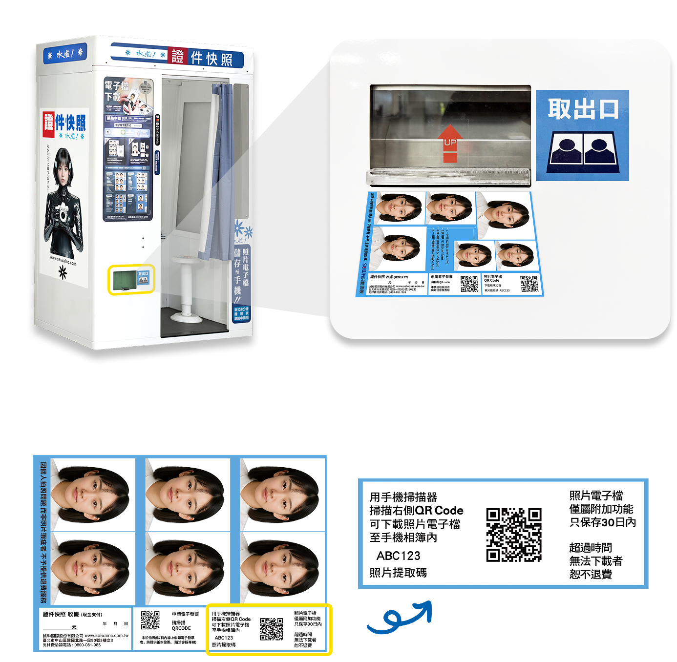 一 、領取照片，查看電子檔案QRCODE