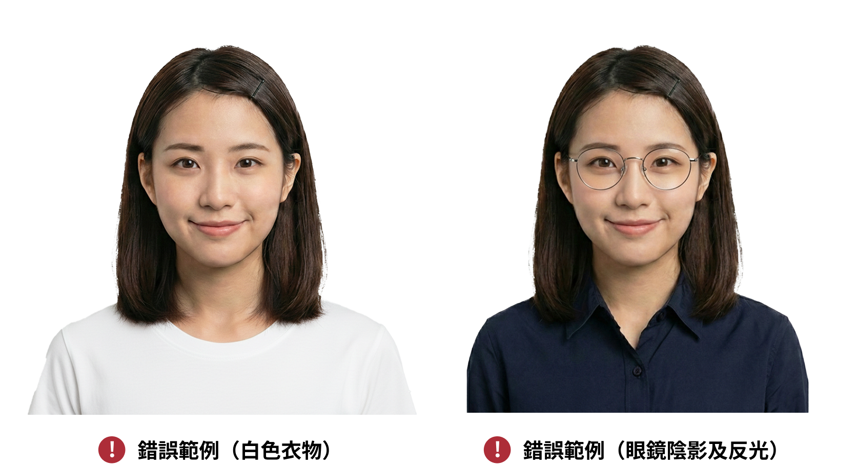 一 、盡量不穿白色衣物、不戴眼鏡 (可能導致曝光或反光)